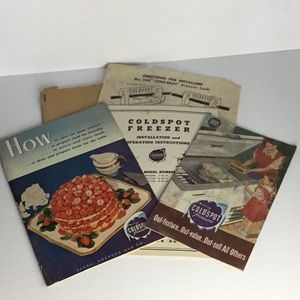 Vintage set of guides for a Sears Coldspot Freezer